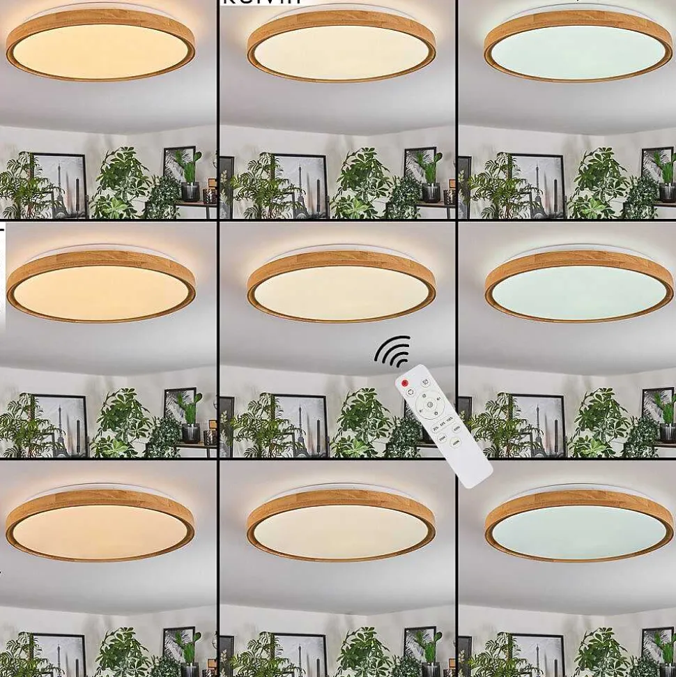 Plafonnier Sofo Led Blanc, 1 Lumiere, Telecommandes