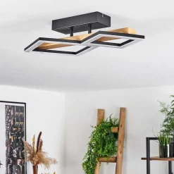 Plafonnier Tavon Led Ecru, Noir, 1 Lumiere