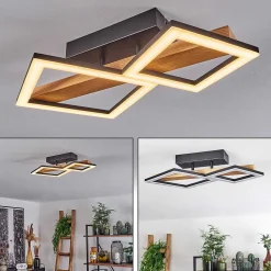 Plafonnier Tavon Led Ecru, Noir, 1 Lumiere