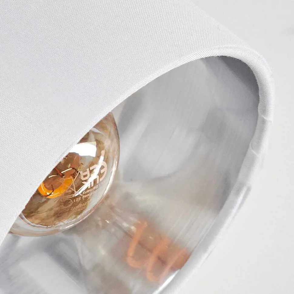 Plafonnier Tibro Nickel Mat, Blanc, 2 Lumieres