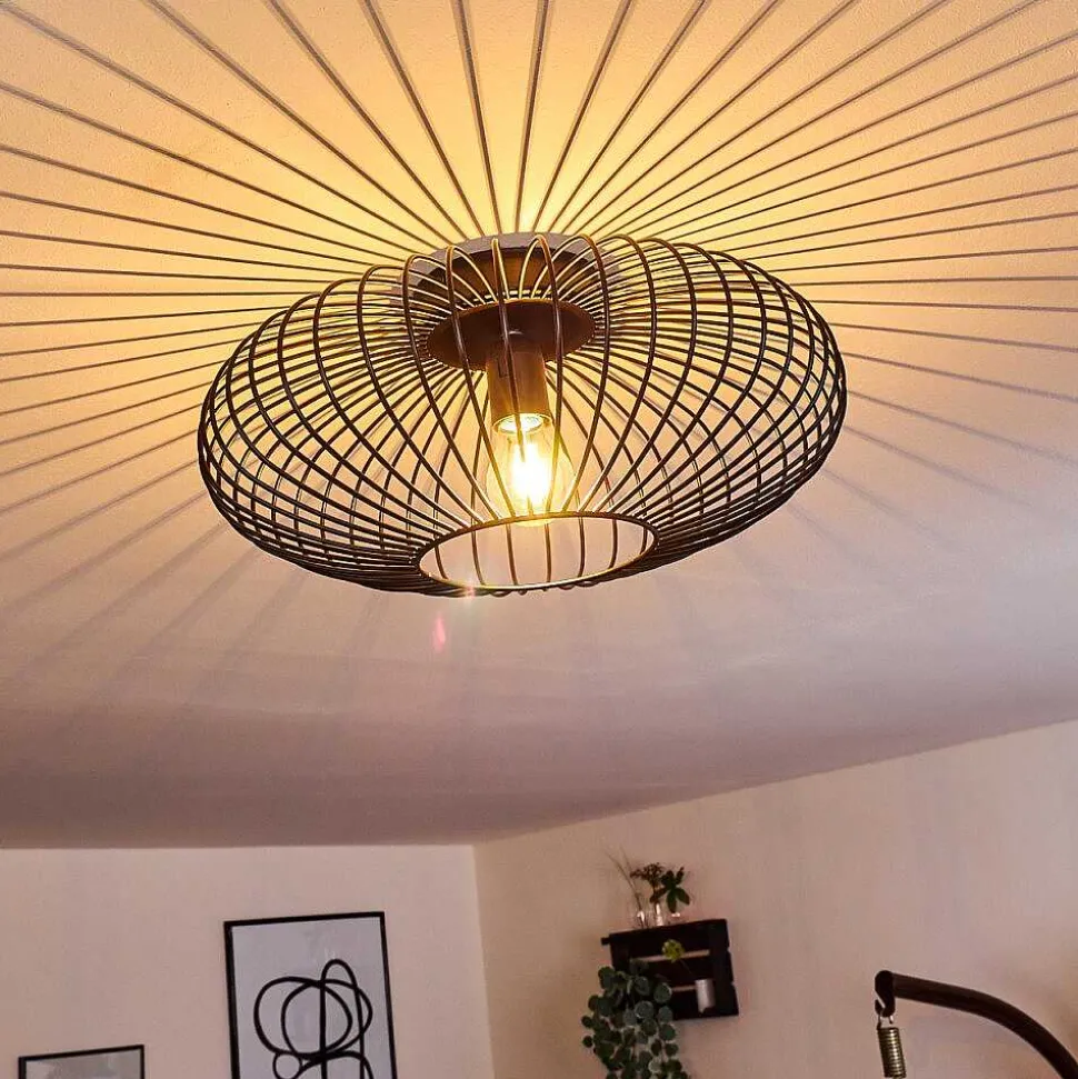 Plafonnier Wemude Noir, 1 Lumiere