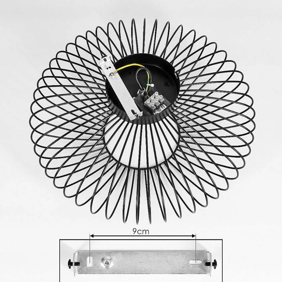 Plafonnier Wemude Noir, 1 Lumiere