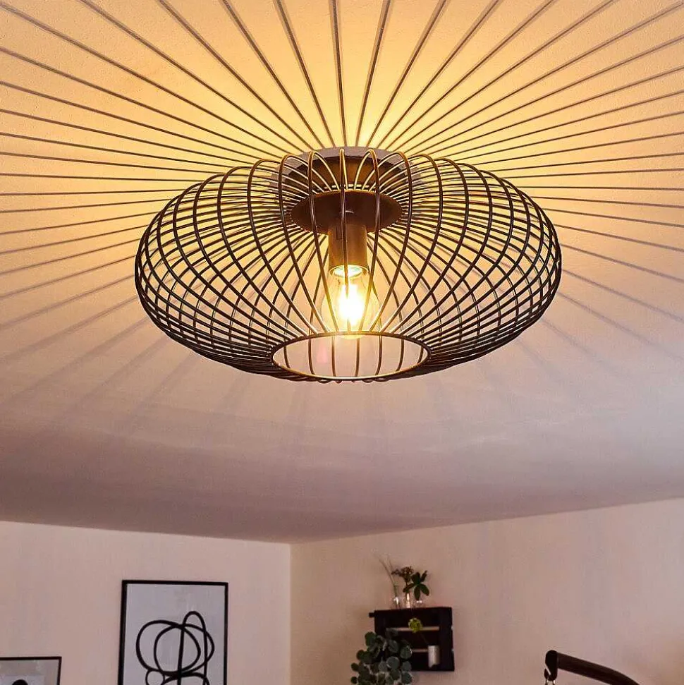 Plafonnier Wemude Noir, 1 Lumiere