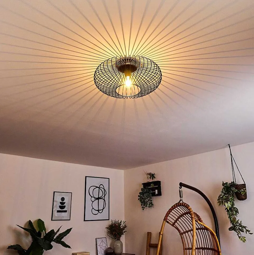 Plafonnier Wemude Noir, 1 Lumiere