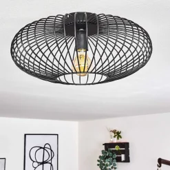 Plafonnier Wemude Noir, 1 Lumiere