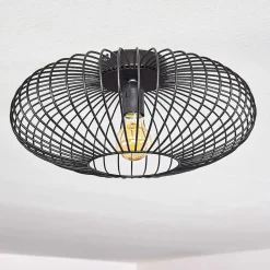 Plafonnier Wemude Noir, 1 Lumiere