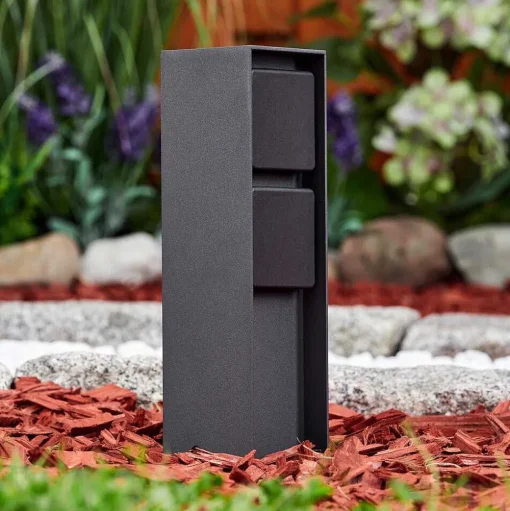 Prises Électriques D\\'Exterieur Reigolil Anthracite, Noir