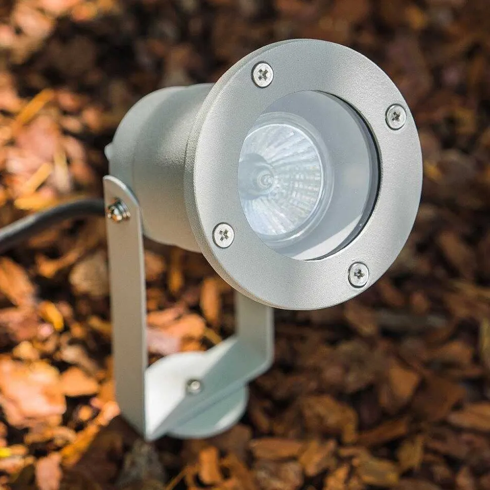 Projecteur De Jardin Pilsen Argente, 1 Lumiere