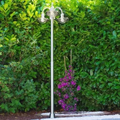 Reverbere Elima Acier Inoxydable, Transparent, 3 Lumieres