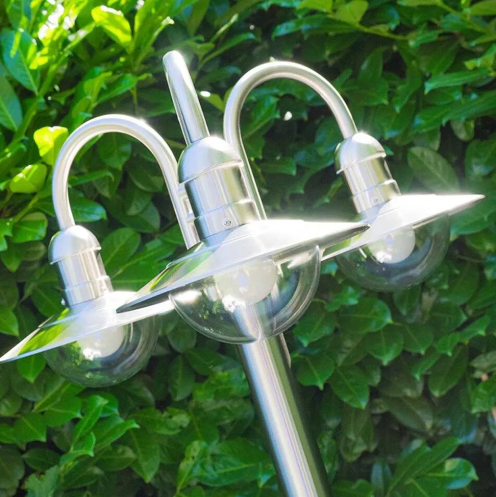 Reverbere Elima Acier Inoxydable, Transparent, 3 Lumieres