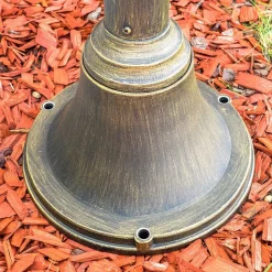 Reverbere Natal Noir Dore, 3 Lumieres