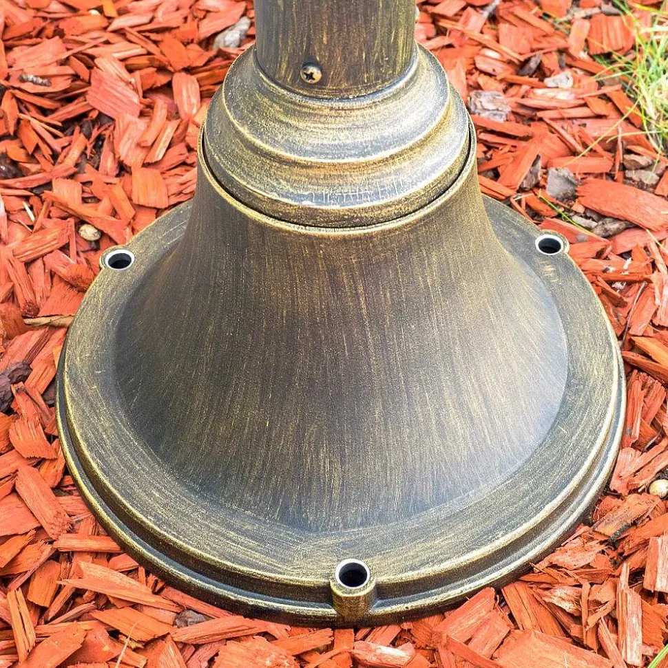 Reverbere Natal Noir Dore, 3 Lumieres