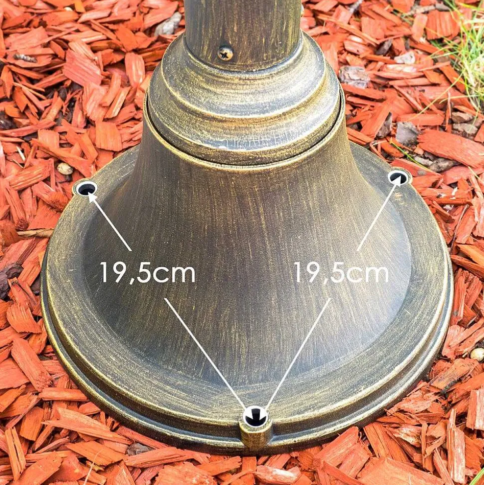 Reverbere Natal Noir Dore, 3 Lumieres