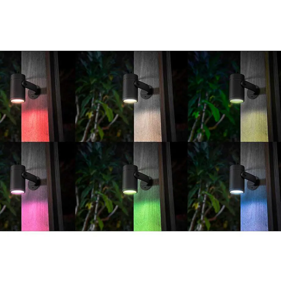 Spot, Set D'Extension Philips Hue Ambiance White & Color Waca Lily Led Noir, 1 Lumiere, Changeur De Couleurs