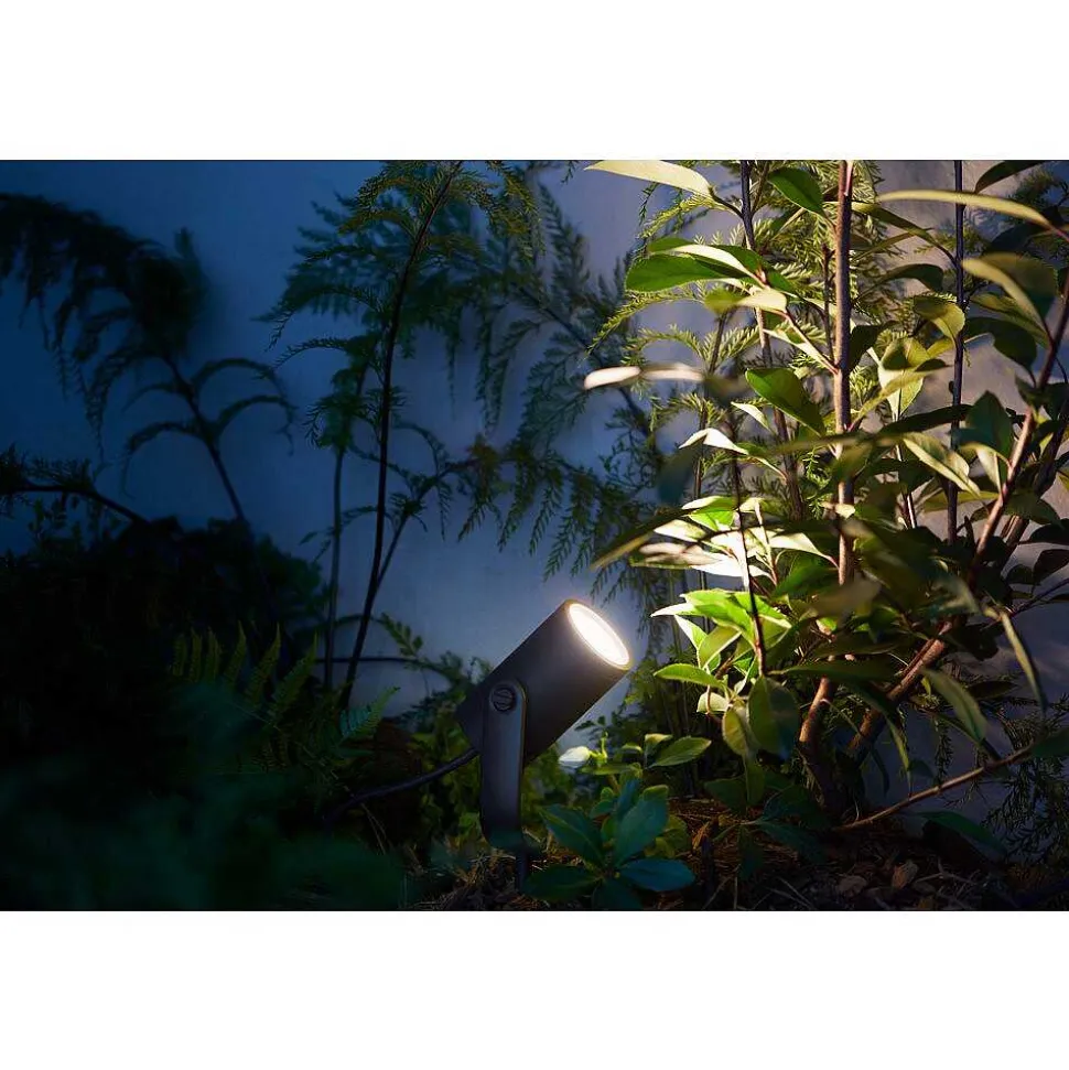 Spot, Set D'Extension Philips Hue Ambiance White & Color Waca Lily Led Noir, 1 Lumiere, Changeur De Couleurs