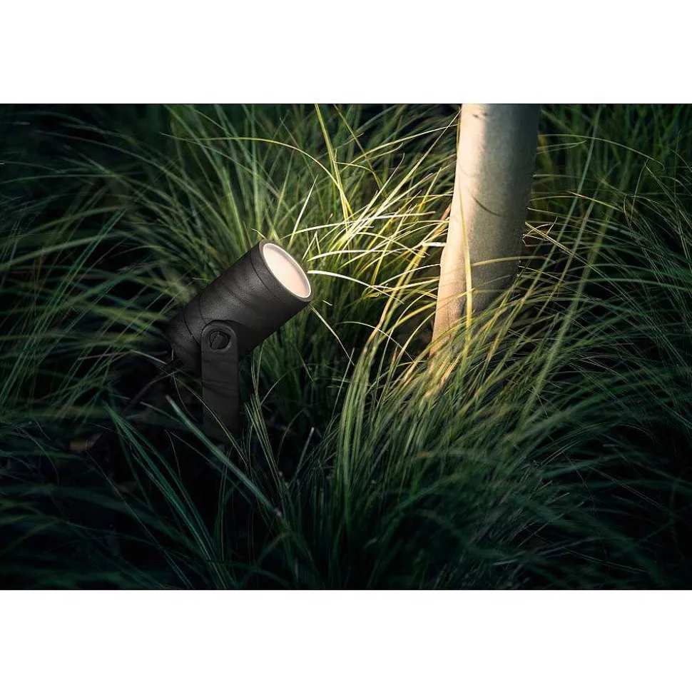 Spot, Set D'Extension Philips Hue Ambiance White & Color Waca Lily Led Noir, 1 Lumiere, Changeur De Couleurs
