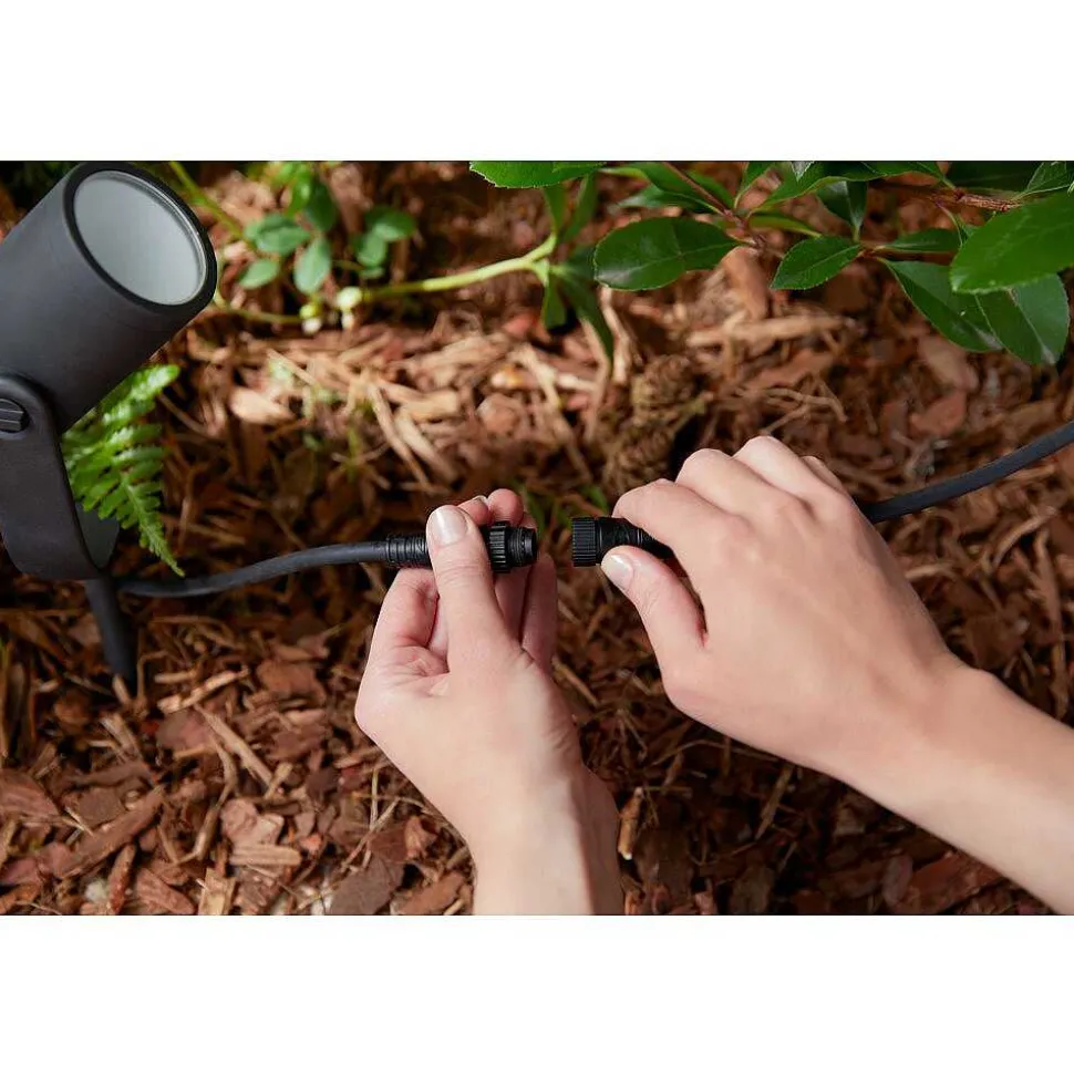 Spot, Set D'Extension Philips Hue Ambiance White & Color Waca Lily Led Noir, 1 Lumiere, Changeur De Couleurs