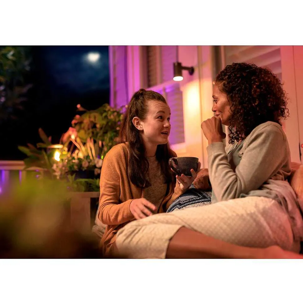 Spot, Set D'Extension Philips Hue Ambiance White & Color Waca Lily Led Noir, 1 Lumiere, Changeur De Couleurs