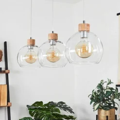 Suspension Andeer Chrome, Ecru, 3 Lumieres