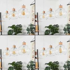 Suspension Andeer Chrome, Ecru, 3 Lumieres