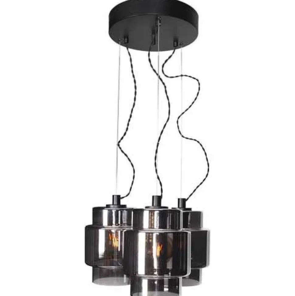 Suspension By Rydens Ebbot Noir, 3 Lumieres