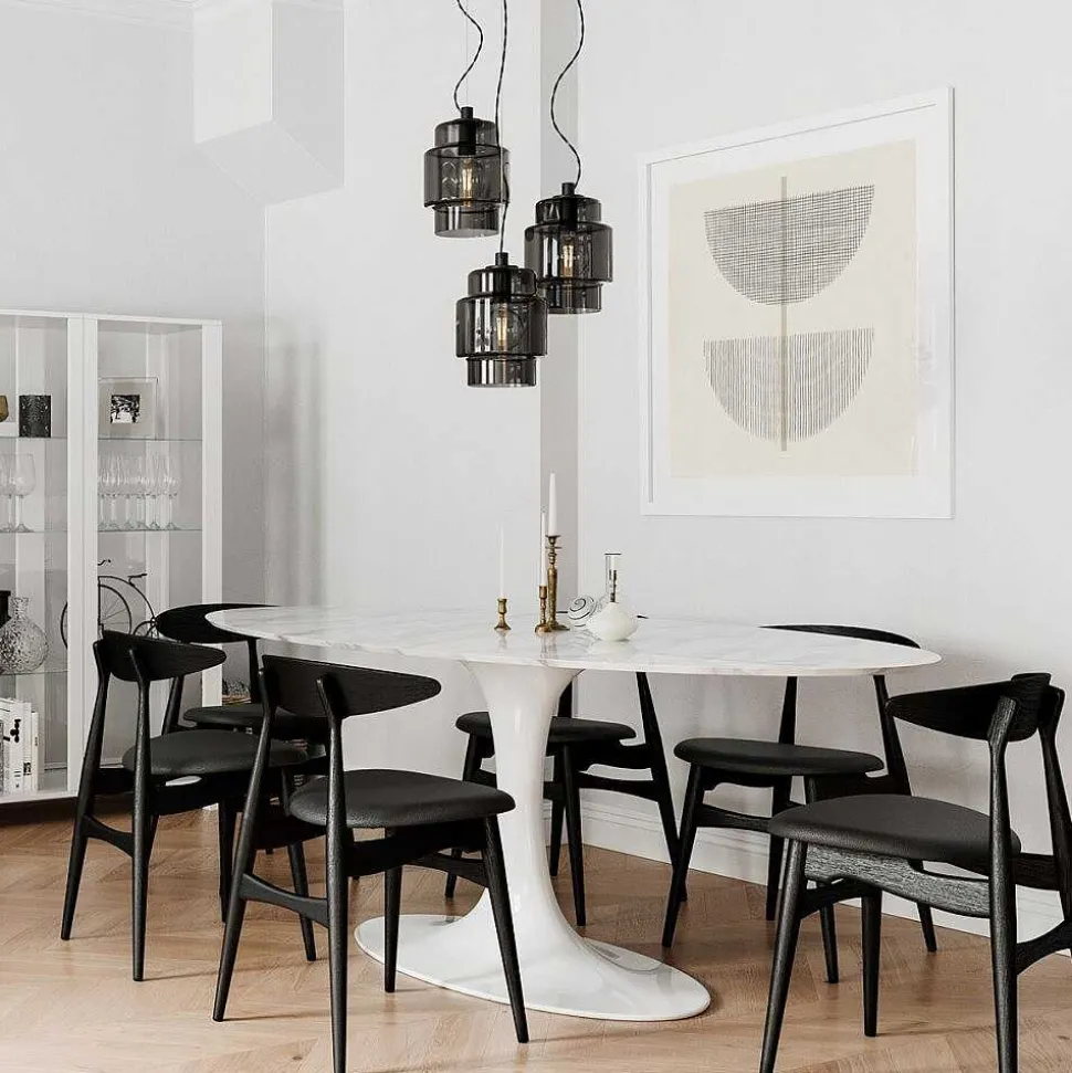 Suspension By Rydens Ebbot Noir, 3 Lumieres