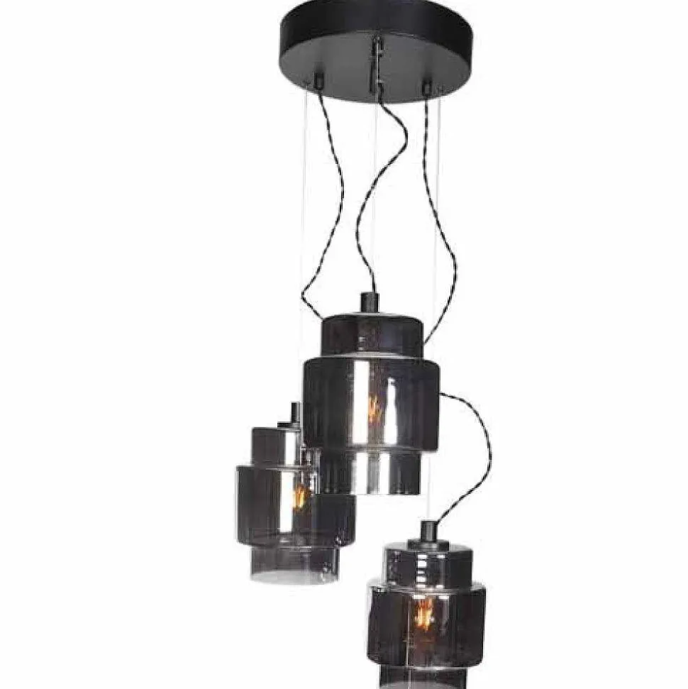 Suspension By Rydens Ebbot Noir, 3 Lumieres