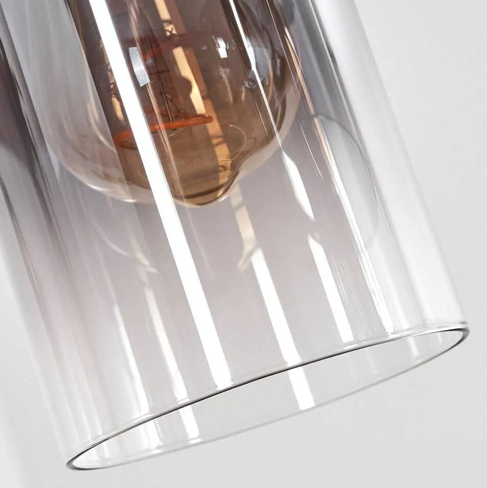 Suspension Classon Couleur Bois, Noir, 4 Lumieres