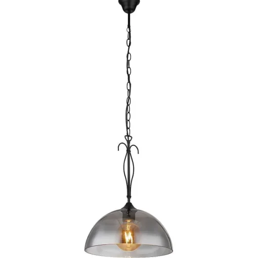 Suspension Globo Cottage Noir, 1 Lumiere