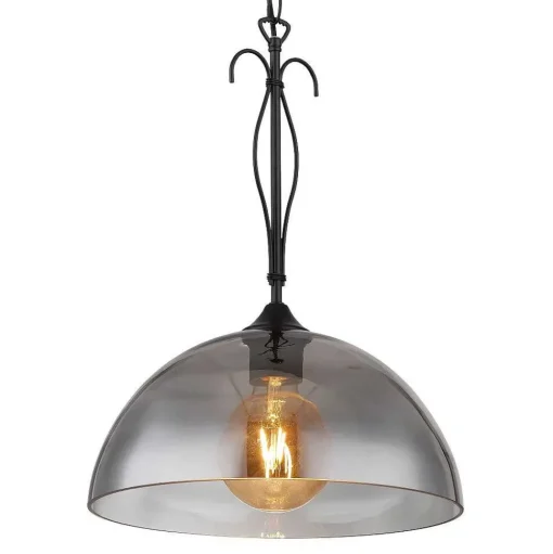 Suspension Globo Cottage Noir, 1 Lumiere