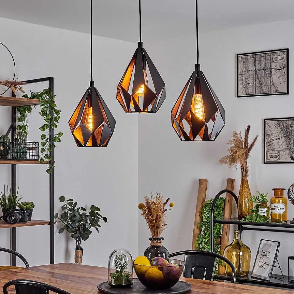 Suspension Marang Noir, 3 Lumieres