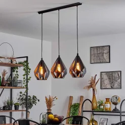 Suspension Marang Noir, 3 Lumieres