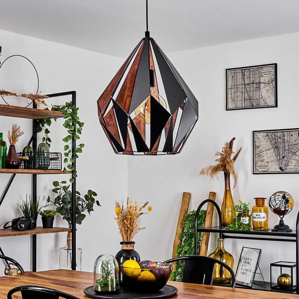 Suspension Marang Noir, 1 Lumiere