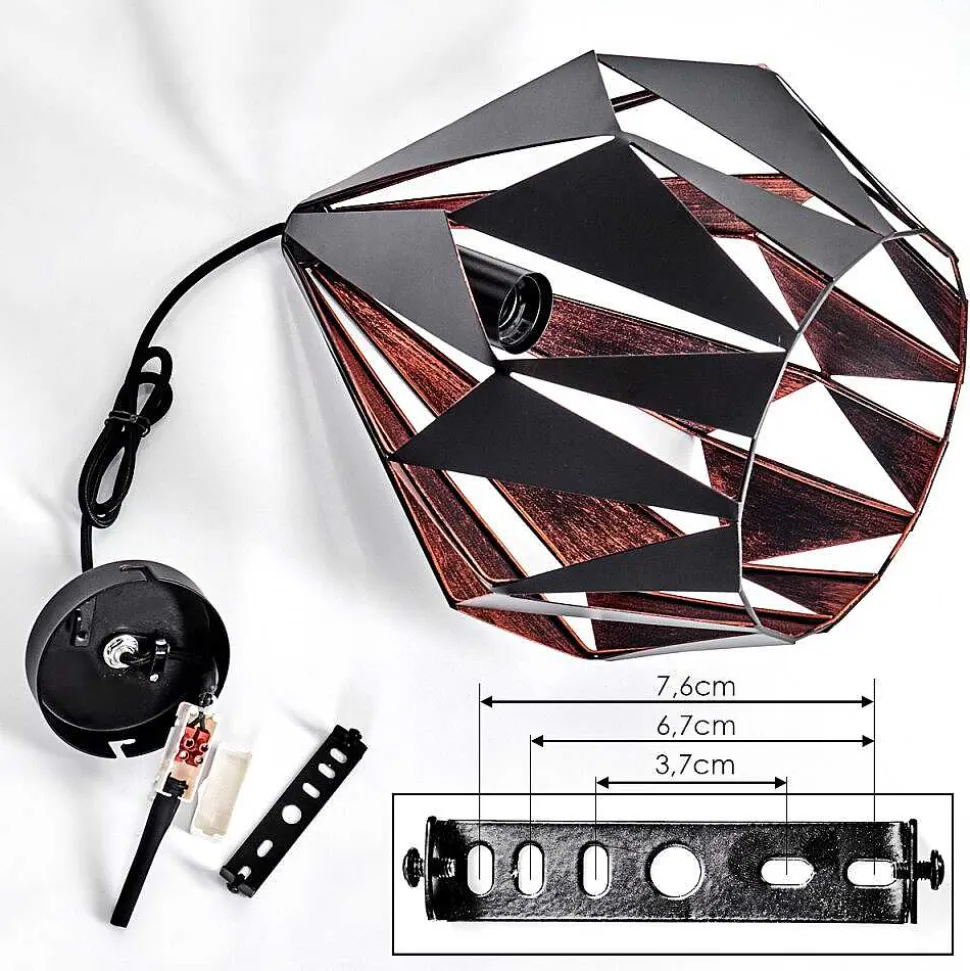 Suspension Marang Noir, 1 Lumiere