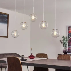 Suspension Mesas Blanc, 5 Lumieres