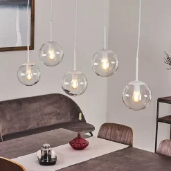 Suspension Mesas Blanc, 5 Lumieres