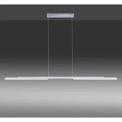 Suspension Paul Neuhaus Q-Henrik Led Aluminium, 3 Lumieres, Telecommandes