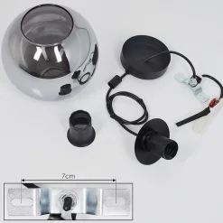 Suspension Sernf Noir, 1 Lumiere