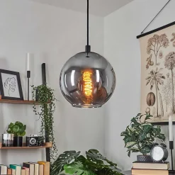 Suspension Sernf Noir, 1 Lumiere