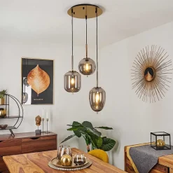 Suspension Verbania Laiton, 3 Lumieres