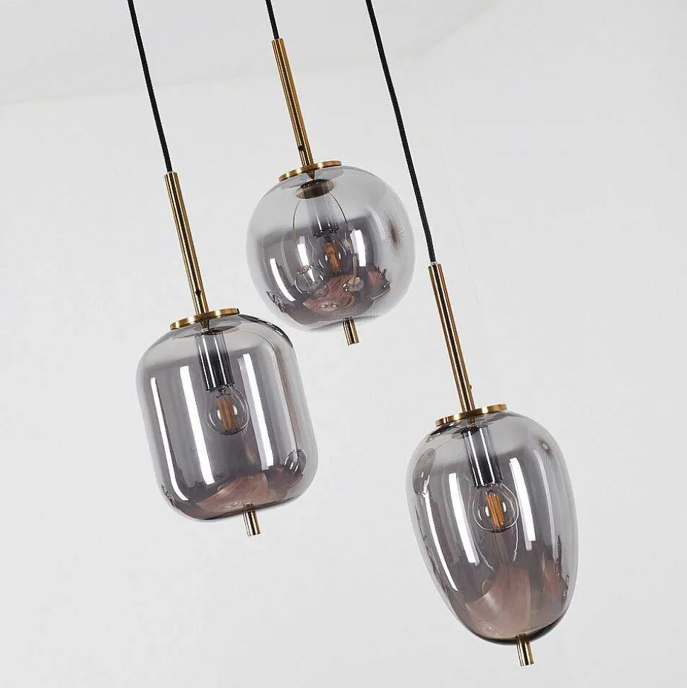 Suspension Verbania Laiton, 3 Lumieres