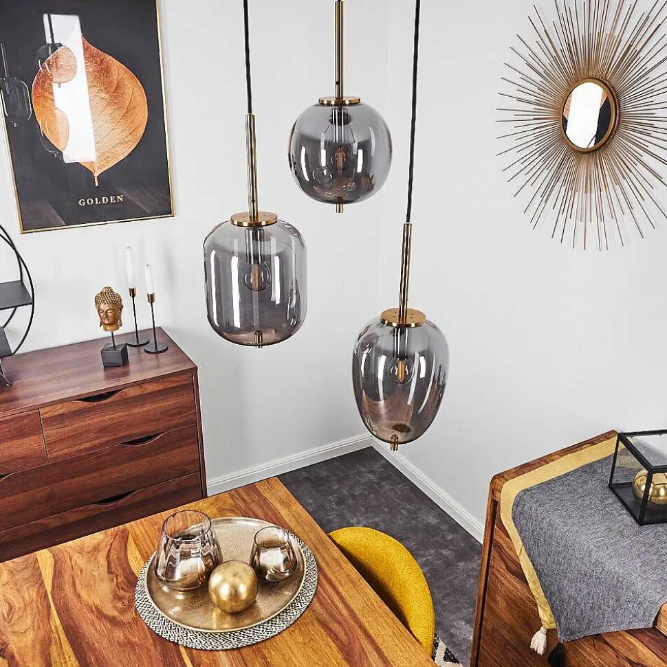 Suspension Verbania Laiton, 3 Lumieres