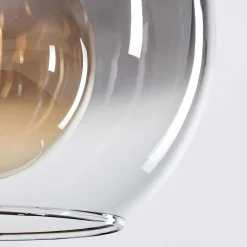 Suspension Verre 25 Cm Koyoto Clair, Fume, 1 Lumiere