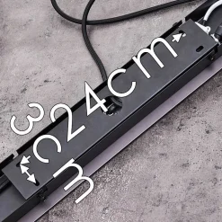 Suspension Wichit Noir, 3 Lumieres